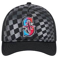 Casquette ajustable 9FORTY A-Frame M-Crown Trucker pour homme New Era noire Seattle Mariners Gradient