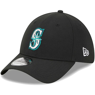 Casquette Flex 39THIRTY noire avec logo Seattle Mariners New Era pour homme
