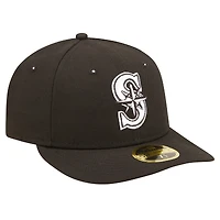 Men's New Era Black Seattle Mariners Low Profile 59FIFTY Fitted Hat