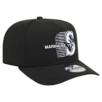 Men's New Era  Black Seattle Mariners Motion A-Frame 9FIFTY Snapback Hat
