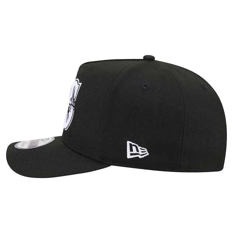 Men's New Era Black Seattle Mariners Motion A-Frame 9FIFTY Snapback Hat