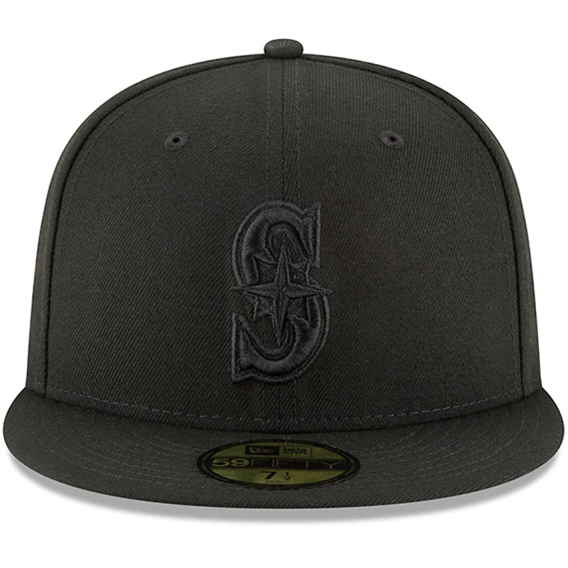 Men's New Era Black Seattle Mariners Primary Logo Basic 59FIFTY Fitted Hat