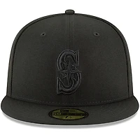 Men's New Era Black Seattle Mariners Primary Logo Basic 59FIFTY Fitted Hat