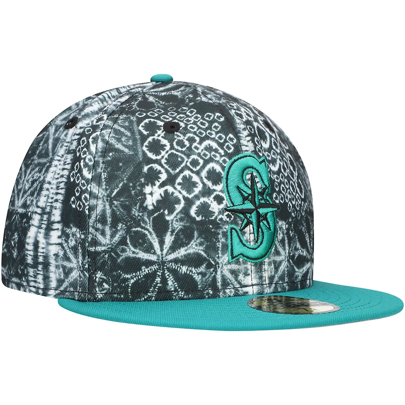 Casquette ajustée 59FIFTY Seattle Mariners Sands New Era noire pour homme