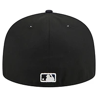 Men's New Era Black Seattle Mariners Shadow Stitch 59FIFTY Fitted Hat