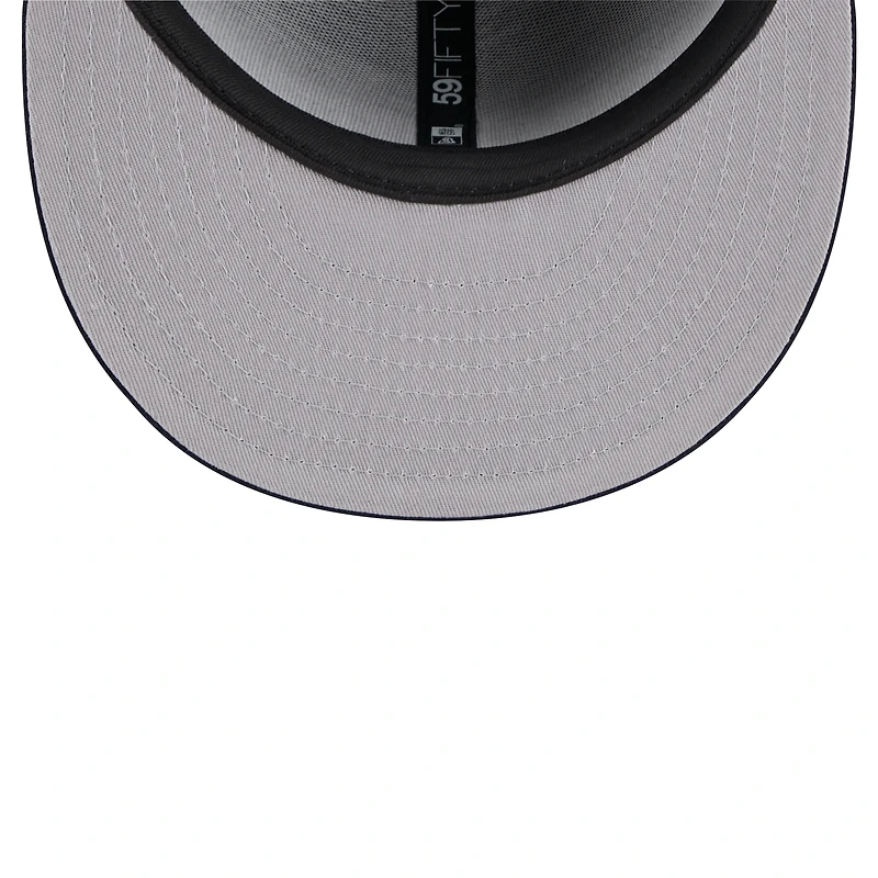 Men's New Era Black Seattle Mariners Shadow Stitch 59FIFTY Fitted Hat