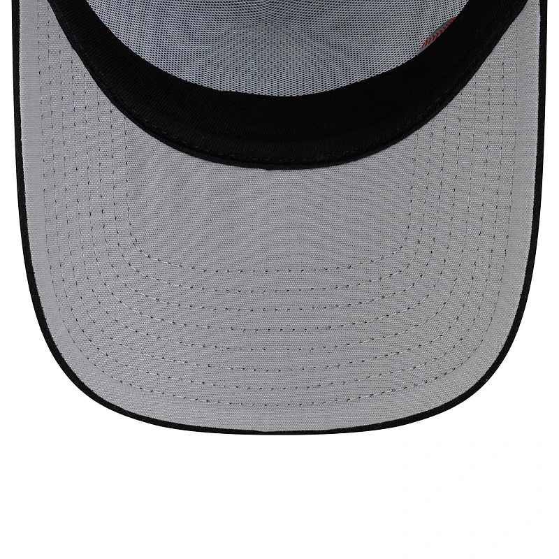 Men's New Era Black Seattle Mariners Side Script 9FORTY A-Frame Trucker Adjustable Hat