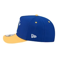 Casquette ajustable New Era 9FIFTY pour homme, bleue et or, Seattle Mariners, modèle A-Frame arqué.