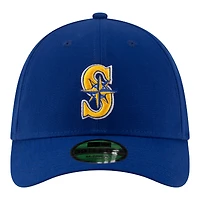 Casquette New Era bleue Seattle Mariners Player Replica 39THIRTY M-Crown Flex pour homme