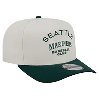 Casquette snapback New Era crème/vert foncé Seattle Mariners Chrome A-Frame 9FIFTY pour homme