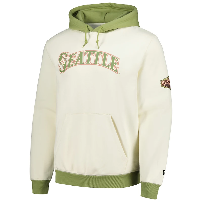 Sweat à capuche Color Pop New Era pour hommes, crème/vert, Seattle Mariners