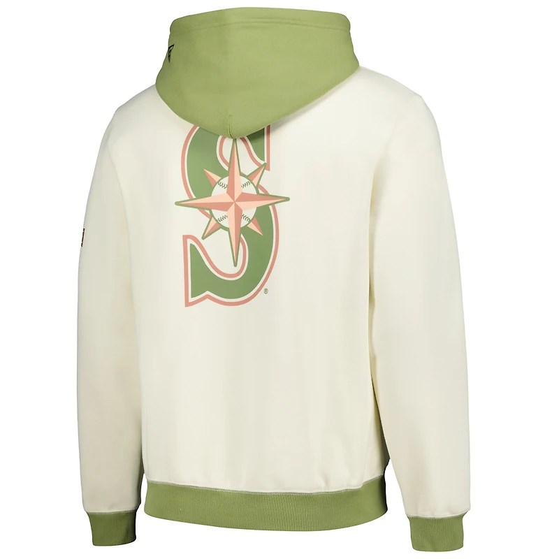 Sweat à capuche Color Pop New Era pour hommes, crème/vert, Seattle Mariners