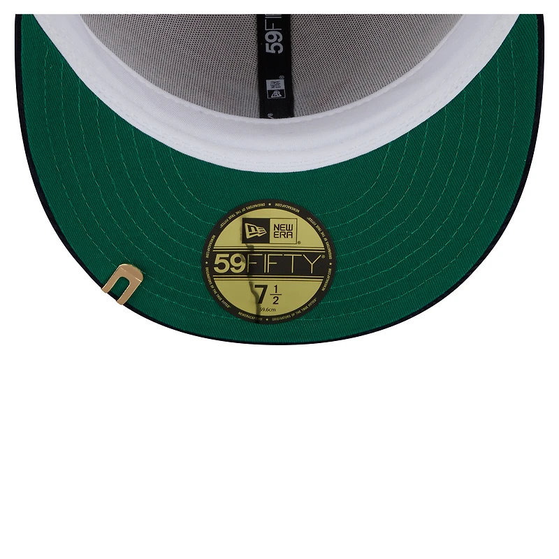 Men's New Era Cream/Navy Seattle Mariners Two-Tone Corduroy 59FIFTY Fitted Hat