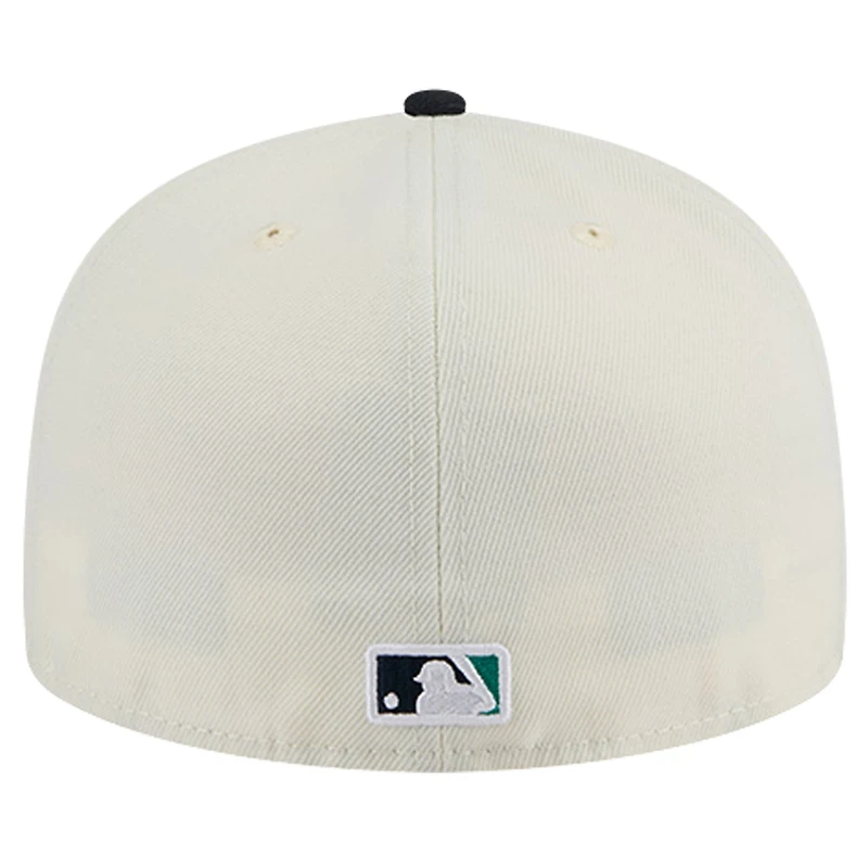 Casquette ajustée Chrome 59FIFTY pour homme des Seattle Mariners de New Era couleur crème
