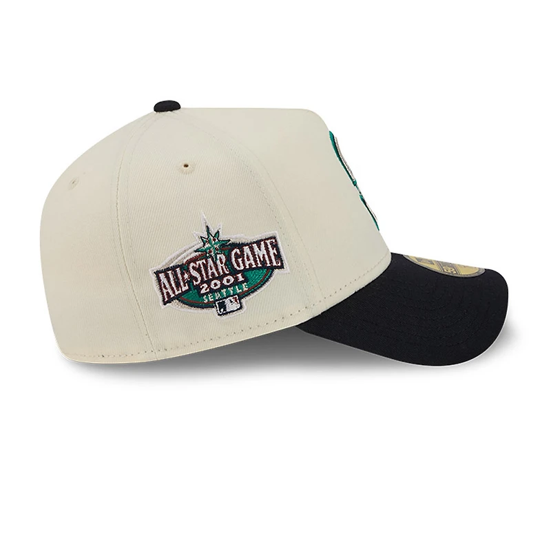 Men's New Era Cream Seattle Mariners Chrome A-Frame 59FORTY Fitted Hat