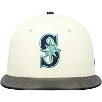Casquette ajustée 59FIFTY avec visière en cuir Game Night des Seattle Mariners New Era pour hommes
