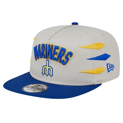 Casquette Snapback Iron Golfer des Seattle Mariners de New Era pour homme, couleur crème