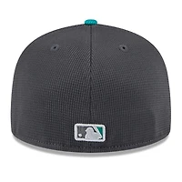 Men's New Era  Gray/Aqua Seattle Mariners 2025 Batting Practice 59FIFTY Fitted Hat