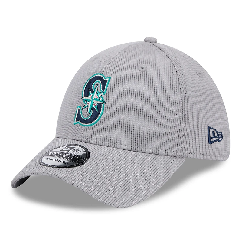 Casquette flexible Active Pivot 39THIRTY des Seattle Mariners New Era pour hommes, grise