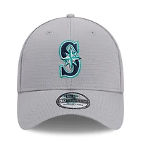 Casquette flexible Active Pivot 39THIRTY des Seattle Mariners New Era pour hommes, grise