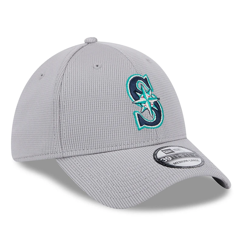 Casquette flexible Active Pivot 39THIRTY des Seattle Mariners New Era pour hommes, grise