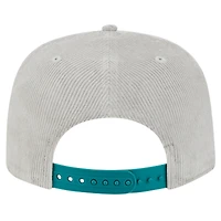 Casquette de golf à visière snapback en velours côtelé gris Seattle Mariners de New Era pour homme