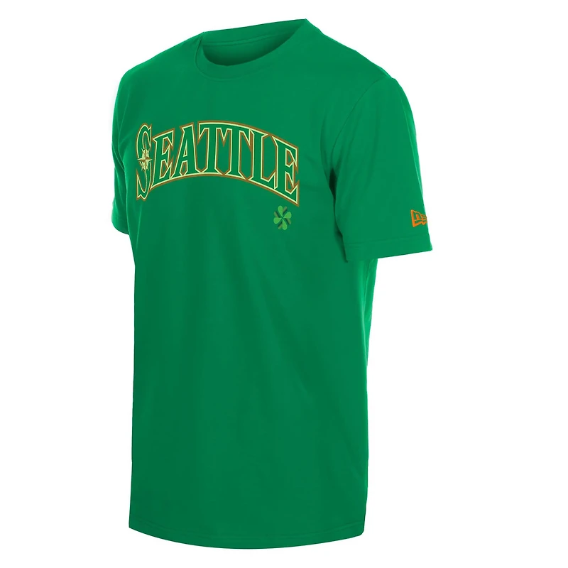 T-shirt New Era vert Seattle Mariners 2026 pour homme, spécial Saint-Patrick