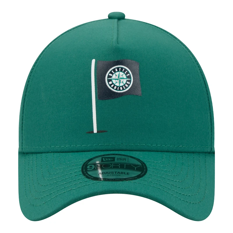 Men's New Era  Green Seattle Mariners Pin Seeker 9FORTY A-Frame Adjustable Hat