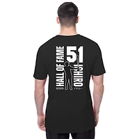 T-shirt graphique noir Ichiro Suzuki des Mariners de Seattle 2025 du Temple la renommée baseball national pour homme New Era