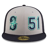 Men's  New Era Ichiro Suzuki Navy/Gray Seattle Mariners 2025 Baseball Hall of Fame 59FIFTY Fitted Hat