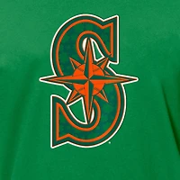 T-shirt à imprimé trèfle de la Saint-Patrick des Mariners Seattle Kelly Green New Era pour homme
