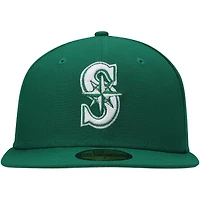 Casquette ajustée 59FIFTY Kelly Mariners Seattle New Era pour homme avec logo blanc