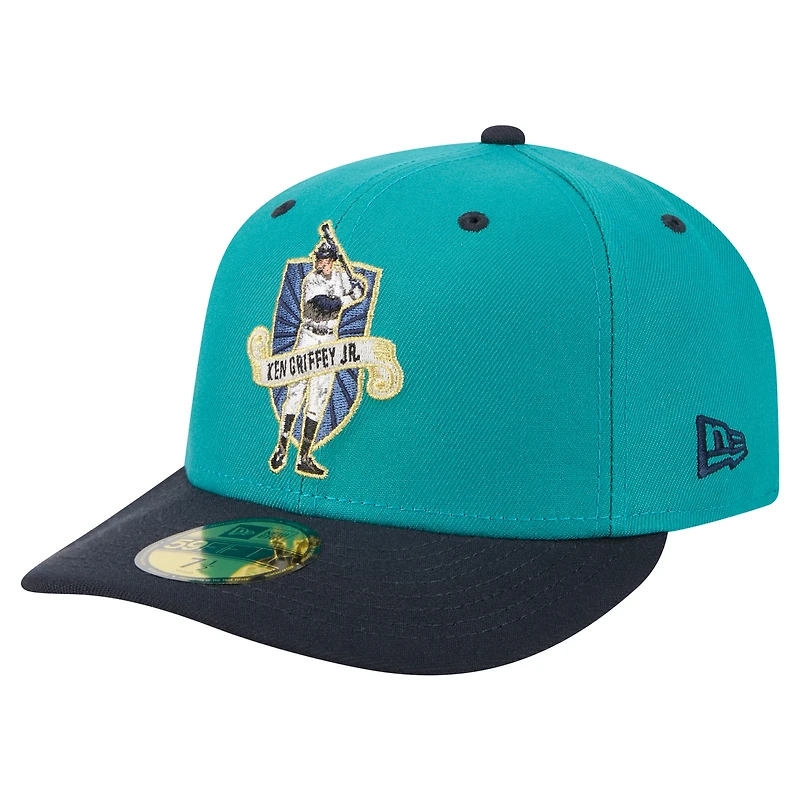 Casquette ajustée New Era Ken Griffey Jr. Aqua 59FIFTY des Seattle Mariners pour homme