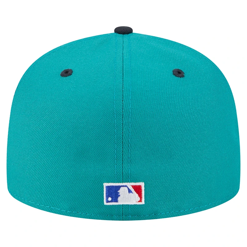Casquette ajustée New Era Ken Griffey Jr. Aqua 59FIFTY des Seattle Mariners pour homme