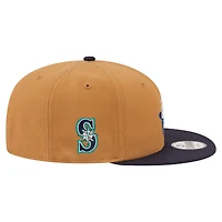 Men's New Era Khaki/Navy Seattle Mariners Ice Cream 9FIFTY Snapback Hat