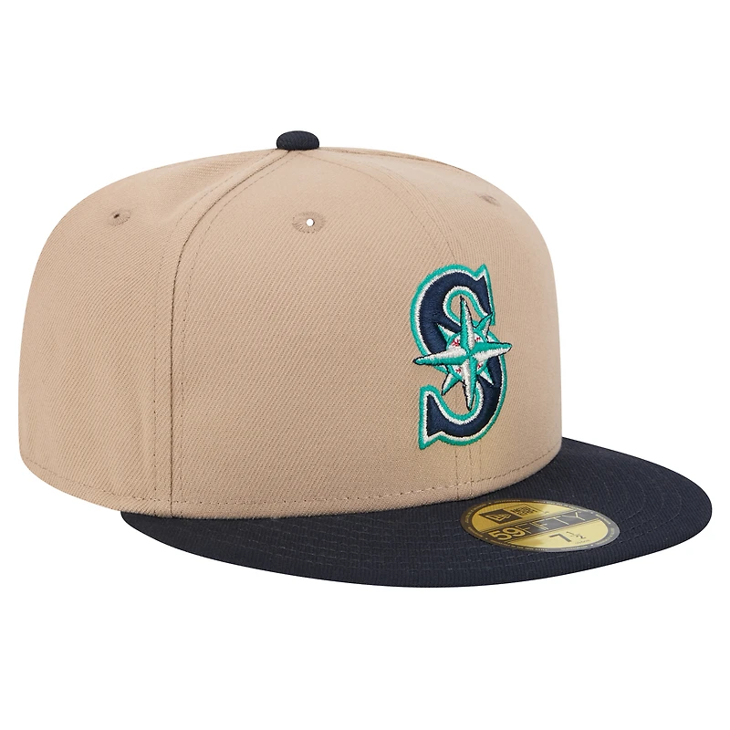 Casquette ajustée 59FIFTY pour homme New Era Kaki Seattle Mariners