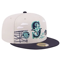 Men's New Era  Khaki Seattle Mariners City Icon 59FIFTY Fitted Hat