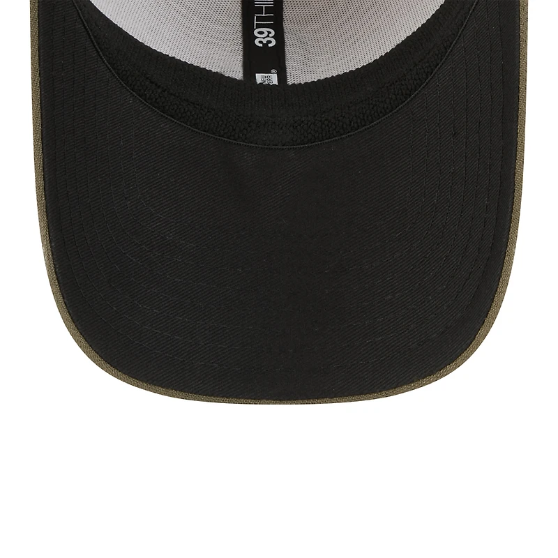 Men's New Era Light Beige/Olive Seattle Mariners 2025 Armed Forces Day 39THIRTY Flex Hat