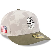 Men's New Era Light Beige/Olive Seattle Mariners 2025 Armed Forces Day 59FIFTY Fitted Hat