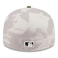 Men's New Era Light Beige/Olive Seattle Mariners 2025 Armed Forces Day Low Profile 59FIFTY Fitted Hat