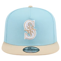 Casquette snapback A-Frame 9FIFTY bleu clair/beige clair pour homme New Era, Seattle Mariners, color pack