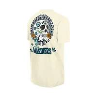 T-shirt New Era Natural Seattle Mariners Dia de los Muertos Sugar Skull pour hommes