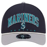 Men's New Era Navy/Gray Seattle Mariners Arch 9FORTY A-Frame M-Crown Adjustable Hat