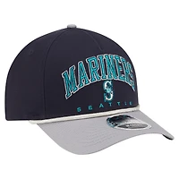 Men's New Era Navy/Gray Seattle Mariners Arch 9FORTY A-Frame M-Crown Adjustable Hat