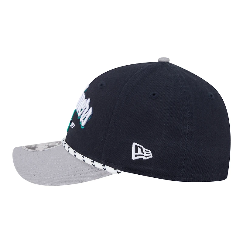 Casquette ajustable New Era 9FORTY M-Crown bleu marine/gris Seattle Mariners pour homme