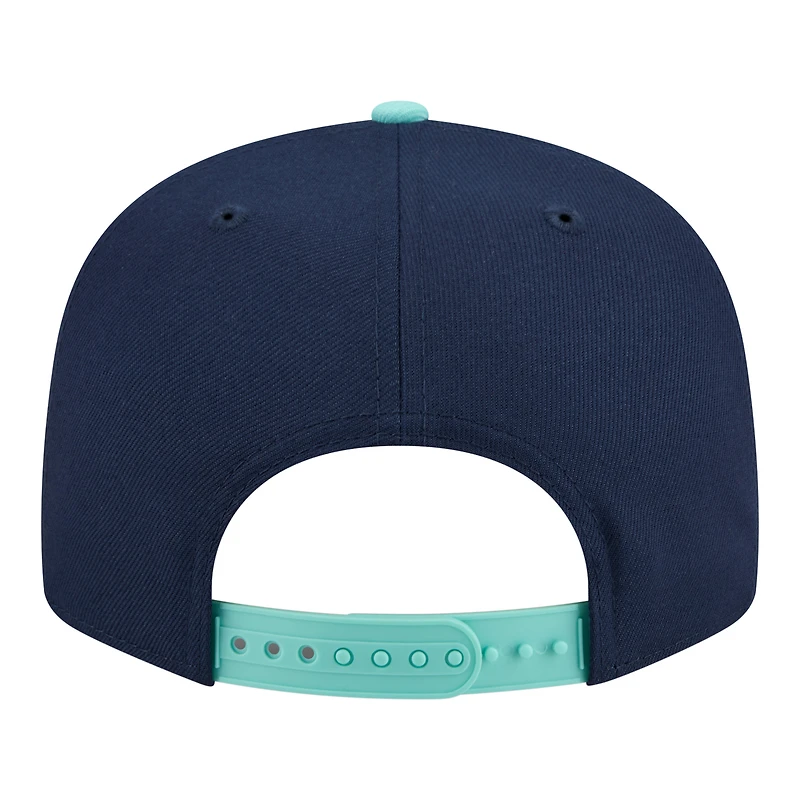 Men's New Era Navy/Turquoise Seattle Mariners Two-Tone Color Pack 9FIFTY Snapback Hat