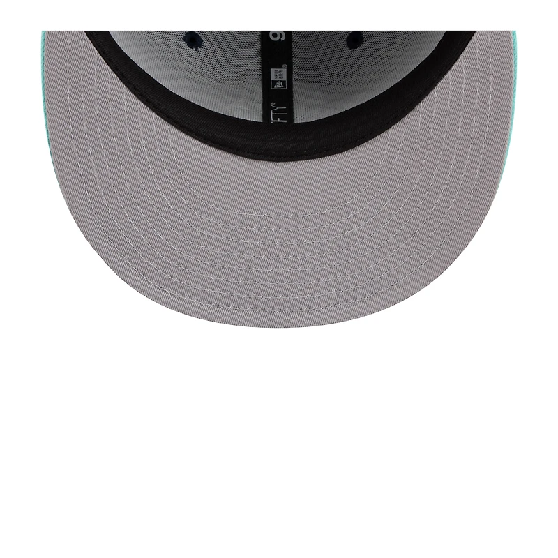 Men's New Era Navy/Turquoise Seattle Mariners Two-Tone Color Pack 9FIFTY Snapback Hat