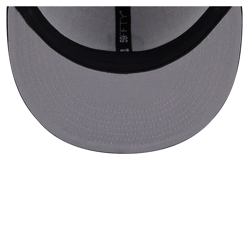Casquette ajustée 59FIFTY Paint Stroke des Seattle Mariners de New Era pour homme, bleu marine/blanc