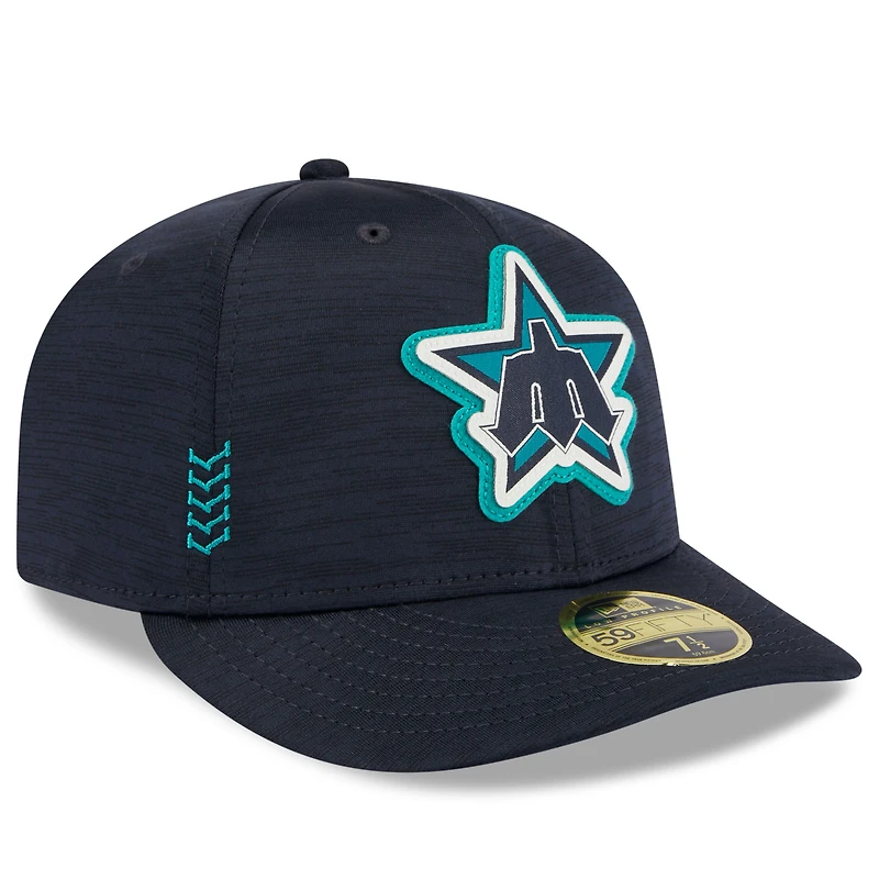 Casquette ajustée 59FIFTY à profil bas Seattle Mariners 2024 Clubhouse New Era pour homme