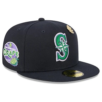 Casquette ajustée New Era 59FIFTY bleu marine des Seattle Mariners 2025 Big League Chew pour homme